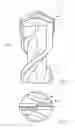 Fig. 02 - Drilling tool with a cutting element that is configured as a plate or head