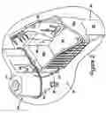 Fig. 03 - Integral engine utility assembly for an automotive vehicle having a battery tray, coolant reservoir and vacuum reservoir