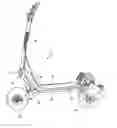 Fig. 01 - Suspension apparatus for a wheeled vehicle utilizing offset frame with torsion shock absorber