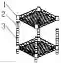 Fig. 01 - Tray fastening devices for modular shelving