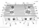 Fig. 01 - Color-coded cooktop and controls