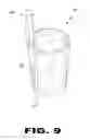 Fig. 10 - Stackable cups with integral extendable straw