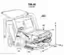 Fig. 05 - Front-loadable refuse container having side-loading robotic arm with motors and other mass mounted at rear of container and use of same with front-loading waste-hauling vehicle having hydraulic front forks or other retractably engageable lift means