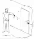 Fig. 01 - Electronic access control handle set for a door lock