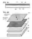Fig. 05 - Display device having stacked polarizers that differ in degrees of light absorbing bands and that are between a pair of protective layers such that no protective layer is located between the stacked polarizers