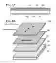 Fig. 05 - Display device having stacked polarizers arranged with transmission axes that deviate from parallel nicol state and wherein extinction coefficients of absorption axes are the same