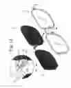 Fig. 13 - Pivotally openable type spectacles and sunshade-clip assembly