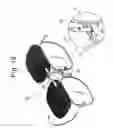 Fig. 16 - Pivotally openable type spectacles and sunshade-clip assembly
