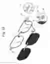 Fig. 19 - Pivotally openable type spectacles and sunshade-clip assembly
