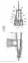 Fig. 10 - Device with a slidable safety member for positioning a cannula in a vein