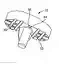 Fig. 01 - Tibial component with a conversion module for a knee implant