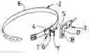 Fig. 01 - Assembly consisting of a hand-held tool and an attachment for hooking the tool, and the hooking attachment