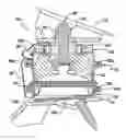Fig. 01 - Vibration isolator with reflective external travel restrictor and compressive snubber