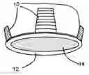 Fig. 01 - Sealed cover for recessed lighting fixture