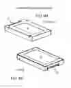 Fig. 12 - Thin hard drive with 2-piece-casing and ground pin standoff to reduce ESD damage to stacked PCBA's