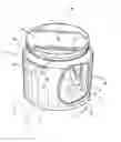 Fig. 01 - Circular plastic coffee container with handle