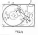 Fig. 08 - Recording medium drive including electrostatic actuator between head slider and recording medium