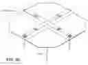 Fig. 23 - Table tennis game having a playing surface divided into multiple independent playing stations by intersecting rigid barriers