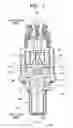 Fig. 02 - Gas sensor with caulked portion for fixedly holding gas sensing element and method for producing the same