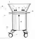 Fig. 01 - Mobile apparatus provided with a surface for cooking by contact