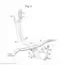 Fig. 04 - Hinged headbrace for front-mounted swimming snorkel