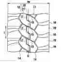 Fig. 01 - Pneumatic tire with tread gauge of 95 mm or more having circumferential thin grooves, crosswise thin grooves and sub-thin grooves being closed at time of tread contact of fixed load