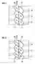 Fig. 04 - Pneumatic tire with tread gauge of 95 mm or more having circumferential thin grooves, crosswise thin grooves and sub-thin grooves being closed at time of tread contact of fixed load