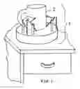 Fig. 02 - Desk top stop-A-spill quick-release drink container holder
