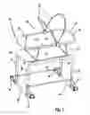 Fig. 02 - Bassinet selectively rockable when mounted upon a support as well as being displaced therefrom