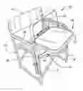 Fig. 01 - Seating device with a foldable table