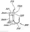 Fig. 01 - Method and apparatus for integrated weighted nymph form and fishing hooks