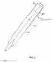 Fig. 03 - Writing instrument with recessed portion and abrasive surface