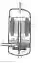 Fig. 01 - Rotary type compressor having an intermediate pressure on a surface side of its compression member