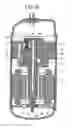 Fig. 19 - Rotary type compressor having an intermediate pressure on a surface side of its compression member