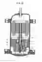 Fig. 22 - Rotary type compressor having an intermediate pressure on a surface side of its compression member