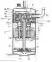 Fig. 01 - Scroll compressor with certain pressure ratio between discharge pressure and suction pressure and with certain ratio of diameter of orbiting mirror plate and outer diameter of the annular seal