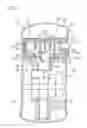 Fig. 02 - Scroll compressor having a position adjustment device urging the stationary scroll towards the movable scroll by moving a seal formed between a support and the stationary scroll
