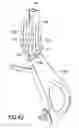 Fig. 44 - Rotational, translational and torqueing control members for an endoscopic instrument