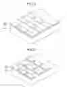 Fig. 12 - Method of patterning a matrix into a substrate via multiple, line-and-space, sacrificial, hard mask layers