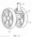 Fig. 02 - Swivel locking device for stroller wheel