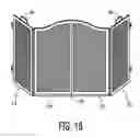 Fig. 13 - U-door folding fireplace screen