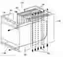 Fig. 01 - Pleated heat and humidity exchanger with flow field elements