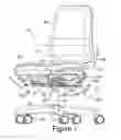 Fig. 02 - Dynamically balanced seat assembly having independently and arcuately movable backrest and method