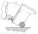 Fig. 01 - Refuse or recycling cart lifting and transporting device