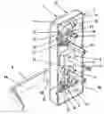 Fig. 01 - DOOR LOCK ASSEMBLY HAVING A CAM ASSOCIATED WITH A HANDLE TO TRANSMIT MOVEMENTS TO A LATCH OPERATING SPINDLE