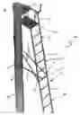 Fig. 01 - Ladder stand with optional extension member, kit for constructing height-adjustable ladder stand, and method of using same