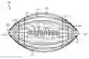 Fig. 01 - Game ball having optimally positioned grooves and/or ridges