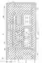 Fig. 15 - Integrated circuit having an uppermost layer comprising landing pads that are distributed thoughout one side of the integrated circuit