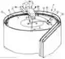 Fig. 01 - Centrifugal device for supplying preforms which are horizontally-laid and aligned in succession