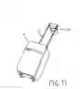 Fig. 10 - Self-leveling luggage handle cup holder